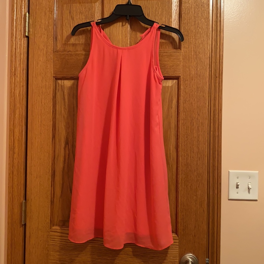 Coral Sleeveless Dress